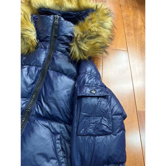 S13 New York S13 Women's Allie Puffer Shoet Coat Jacket Faux Fur Hood Size M - Picture 5 of 10